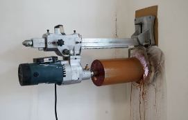 新风打孔施工案例